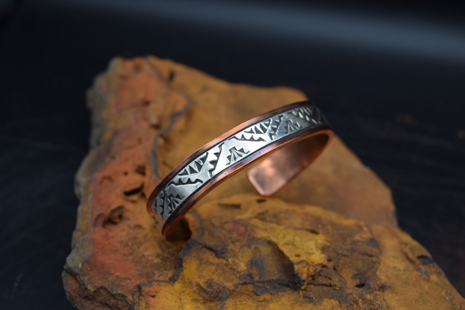 Wylie Secatero Copper-Sterling Silver Cuff [7.5&quot;], Color: Style A