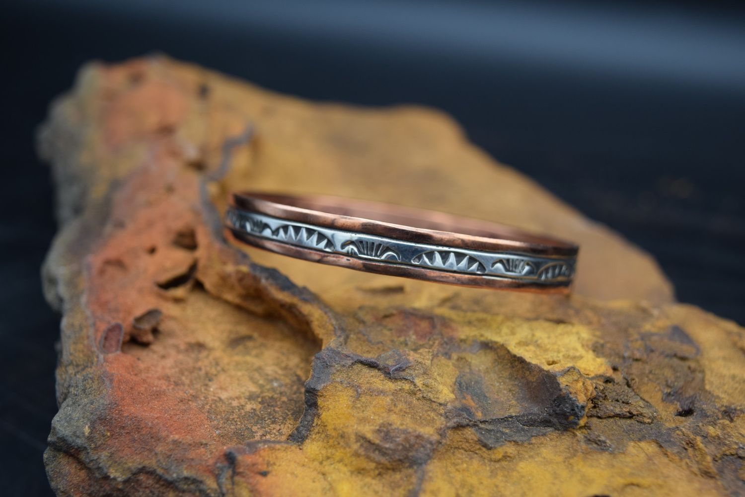 Copper/Sterling Silver Bangle, Color: Style A