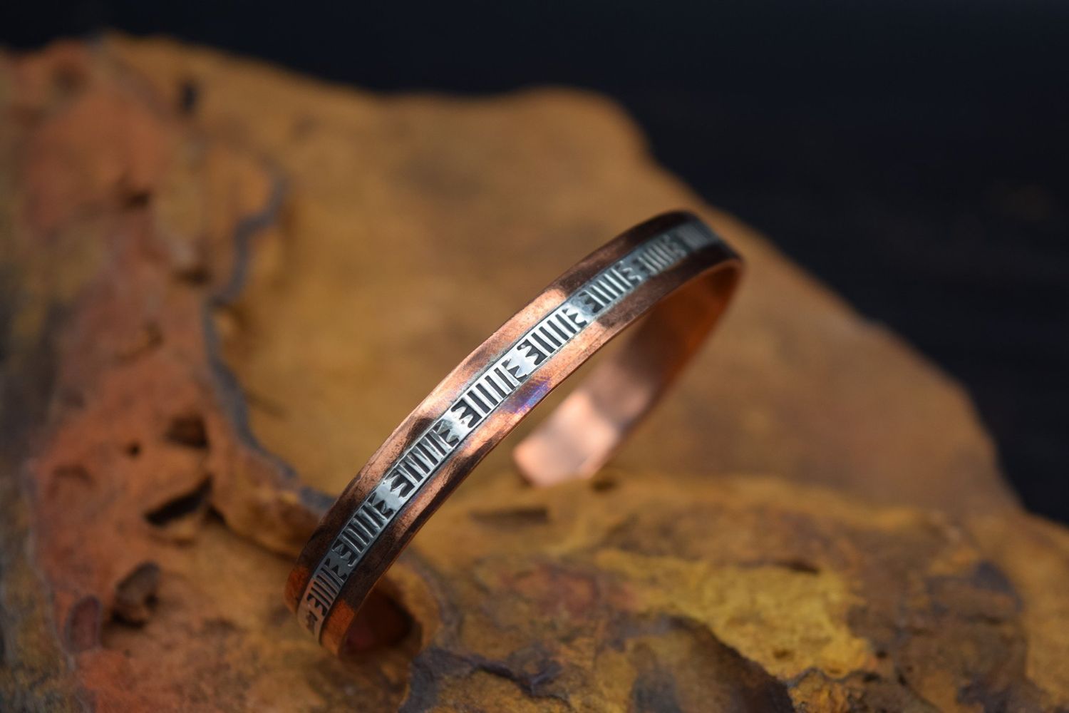 Wylie Secatero Copper Silver Cuff [6.5&quot;], Color: Style A | Lines
