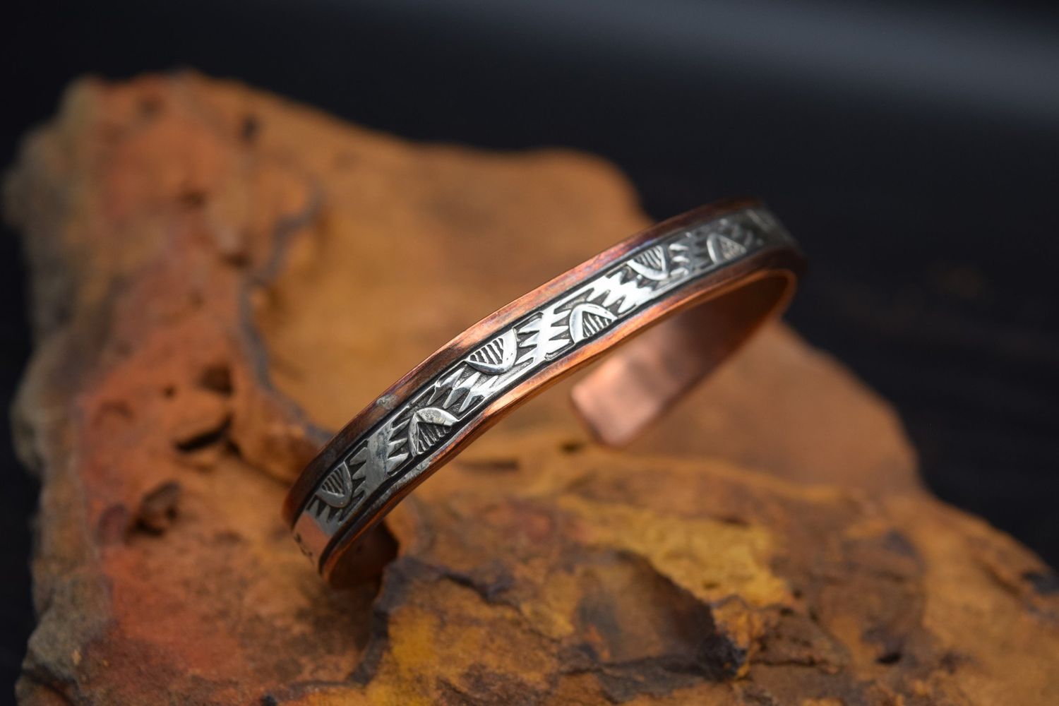 J Wylie Secatero Copper &amp; Silver Cuff [7.25&quot;], Color: Style A