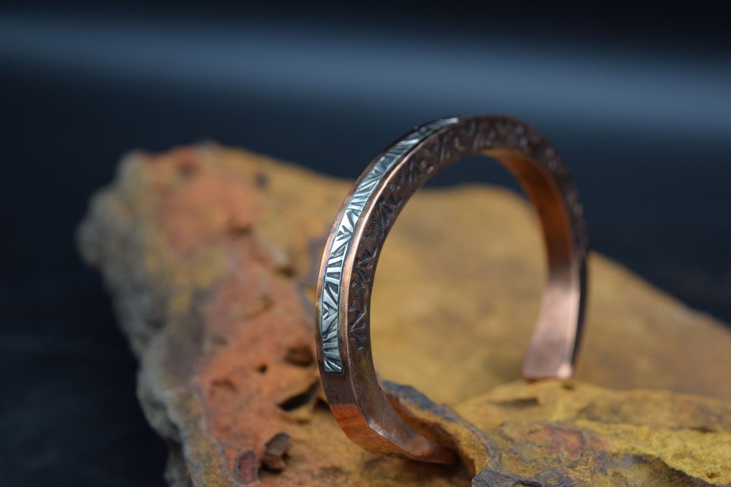Wylie Secatero Copper &amp; Silver Cuff [7&quot;], Color: Style A | Lines
