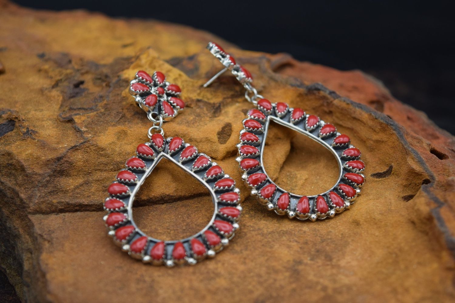MATHILDA BENALLY CORAL EARRINGS