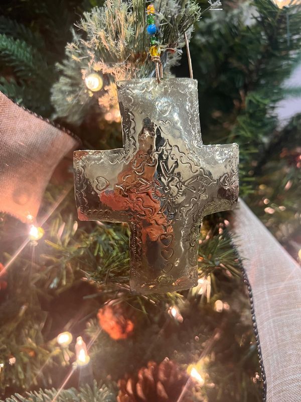 &quot;Cross&quot; Red Brass Ornament