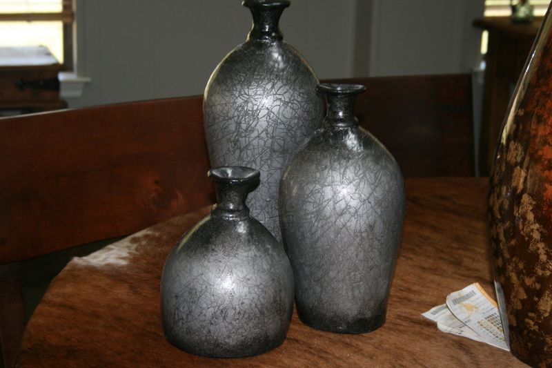 Ceramic Silver/Metallic Vase - Small