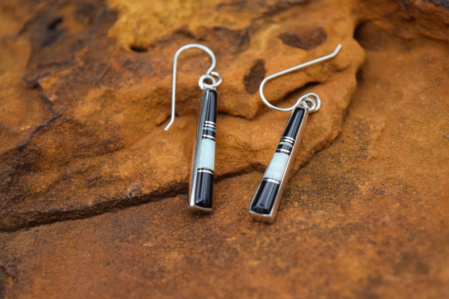 Onyx &amp; Pearl Earrings