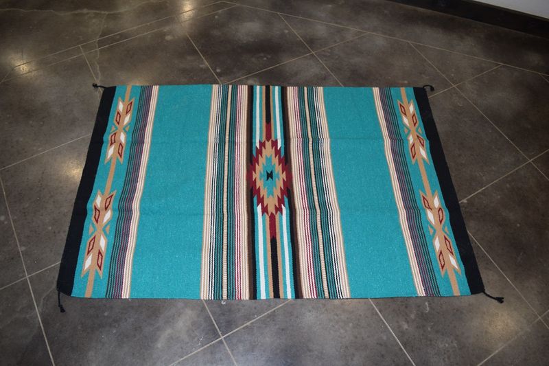 4&#39; X 6&#39; Cantina Rug [Teal/Natural]