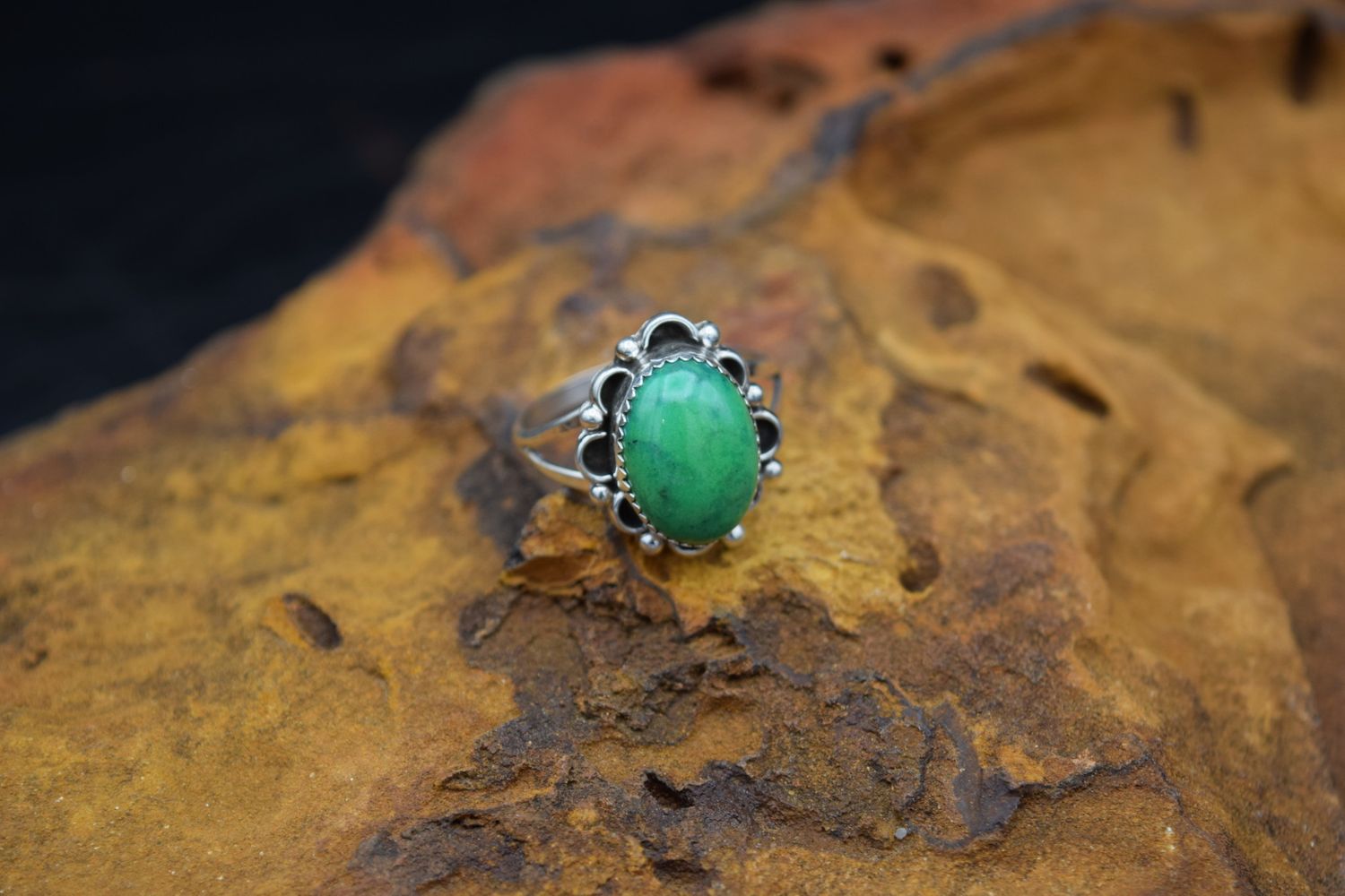Green Turquoise Ring (Size: 9.5)