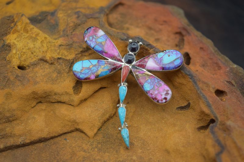 INLAY DRAGONFLY PIN OR PENDANT