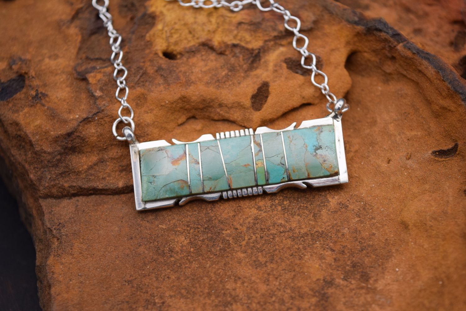 TURQUOISE BAR NECKLACE