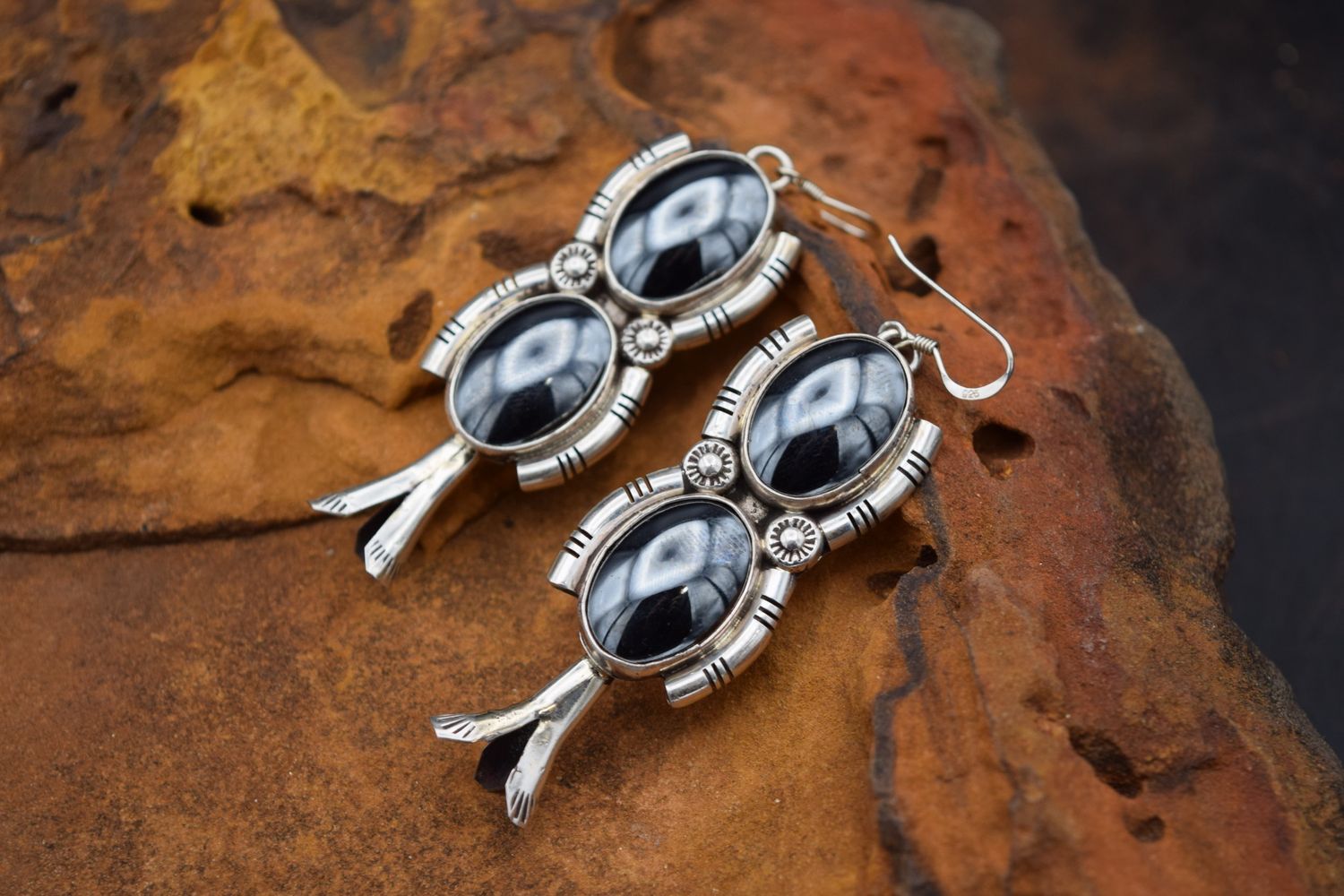 JOELIAS DRAPER HEMATITE EARRINGS