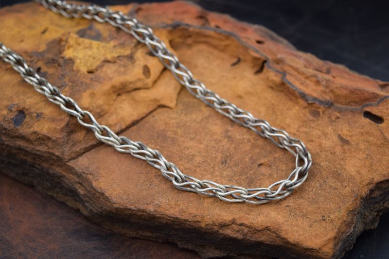 24&quot; NATIVE AMERICAN MONEY CLIP CHAIN NECKLACE