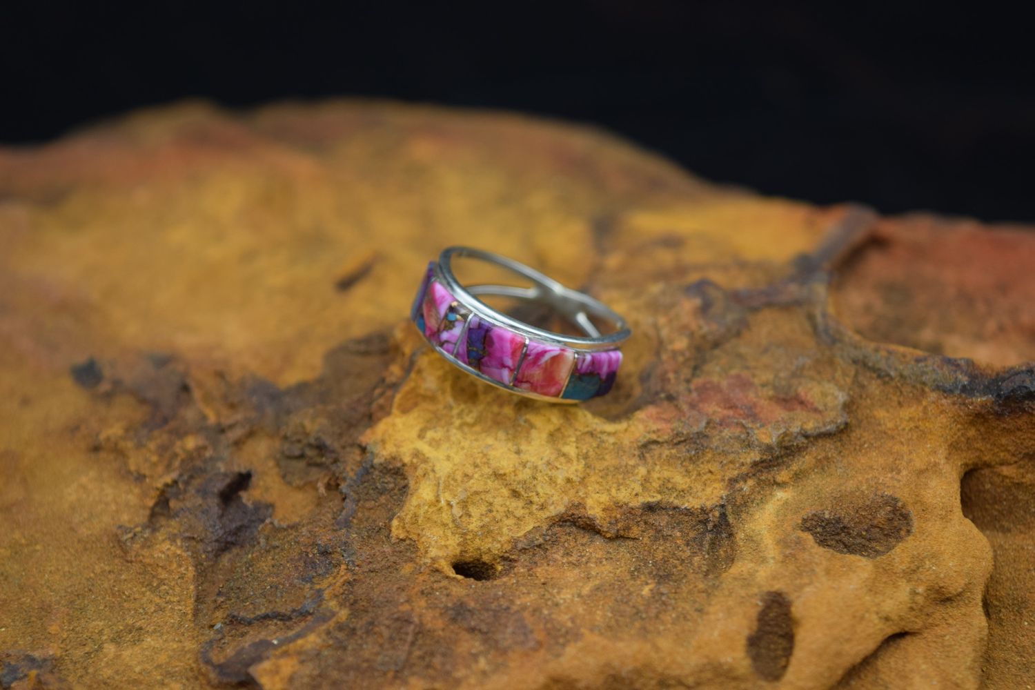 Pink Mojave Stacker Ring (Size: 6.5)