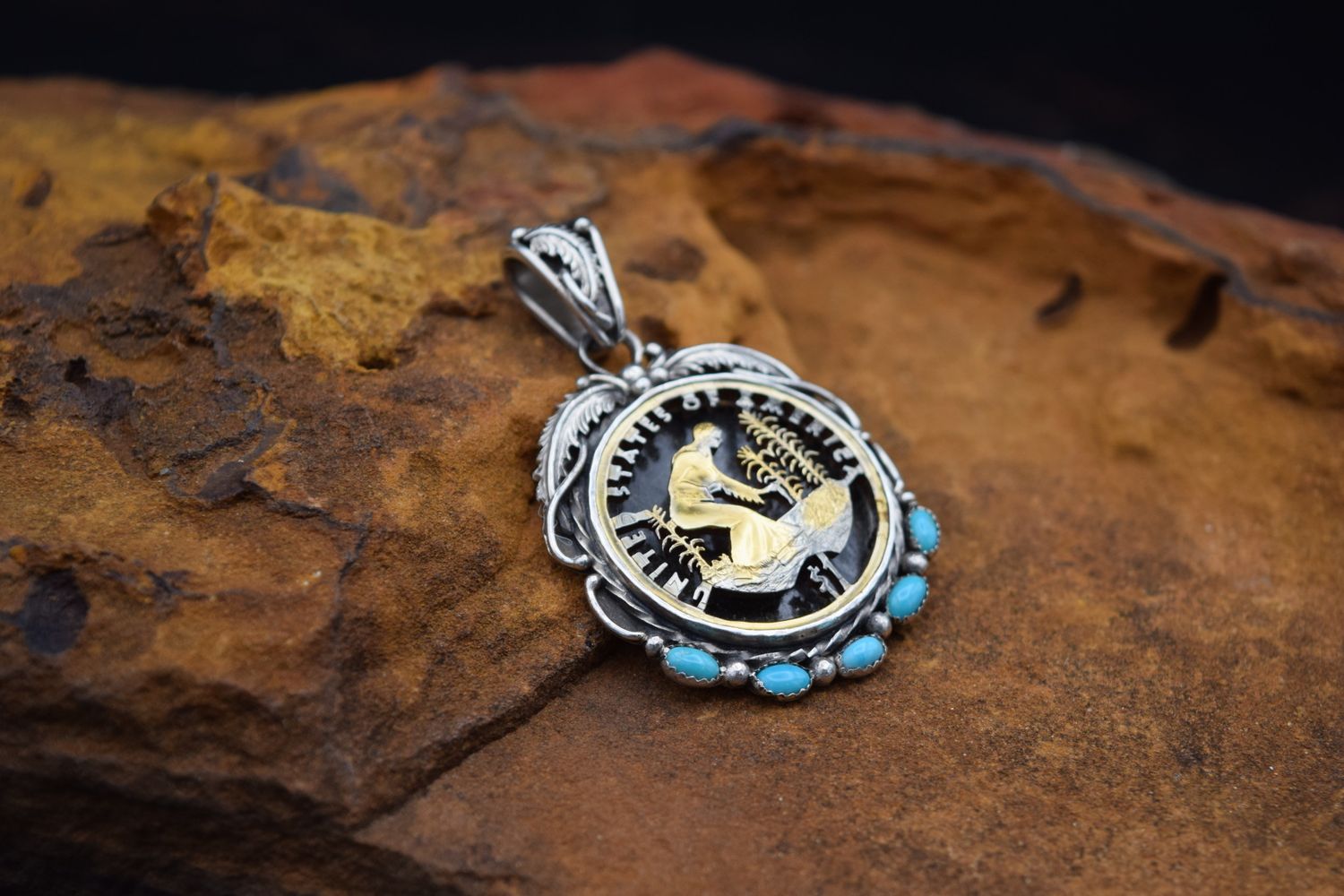 Sacajawea Cut Out Coin Pendant