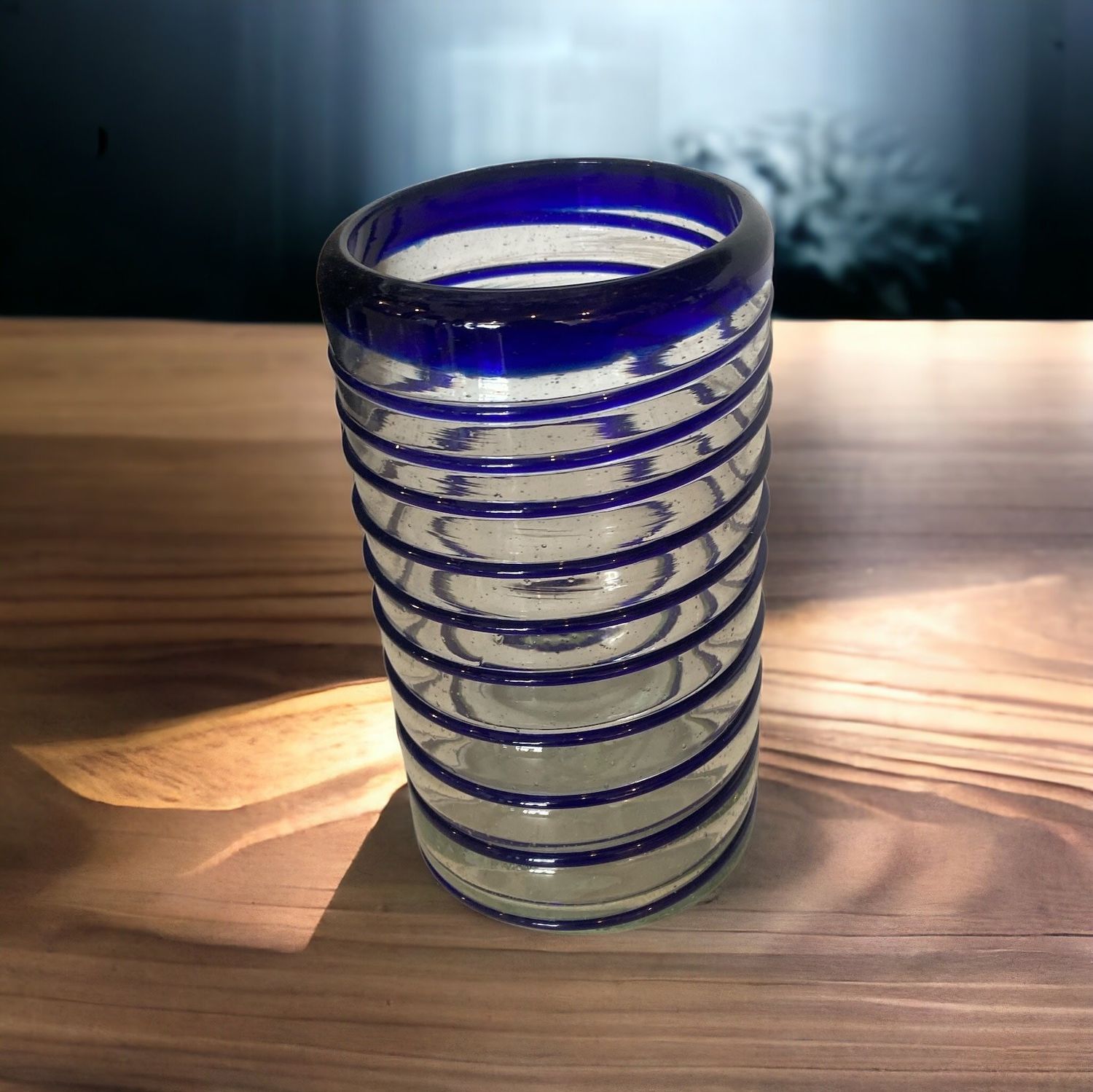 Blue Swirl Glass