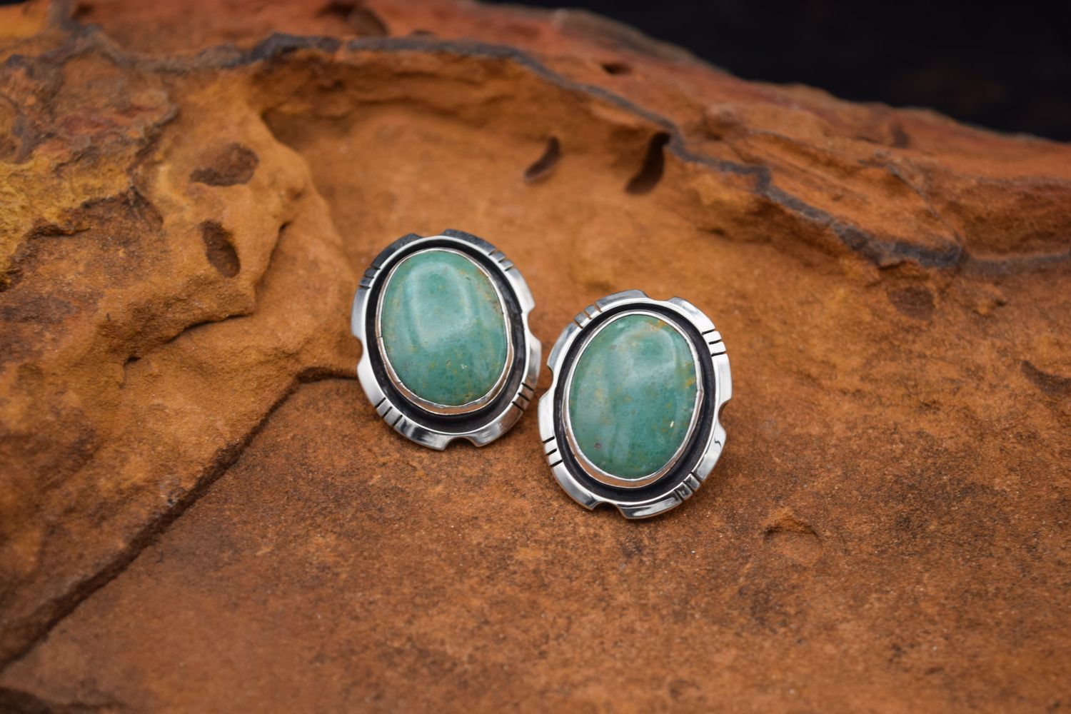 Green Turquoise Earrings