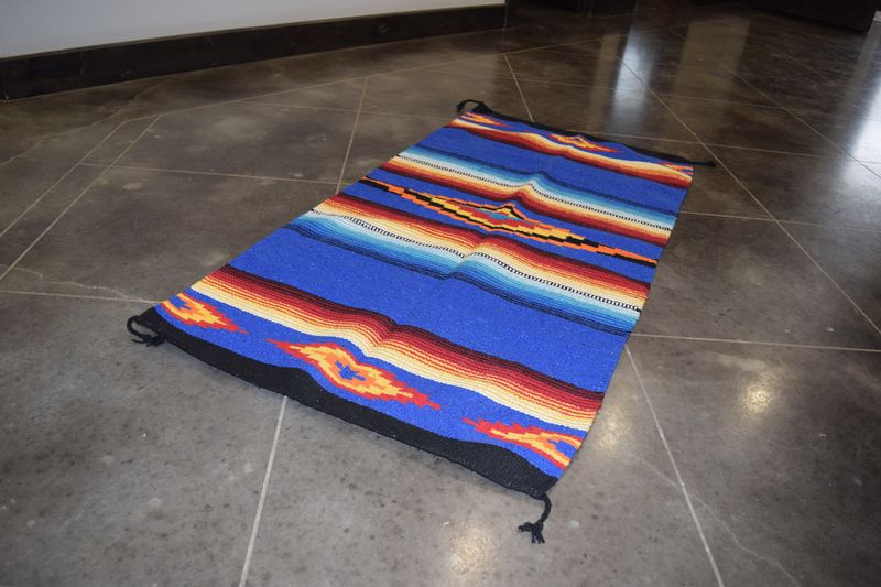 32&quot; X 64&quot; Saltillo Hawkeye Rug [Royal Blue]