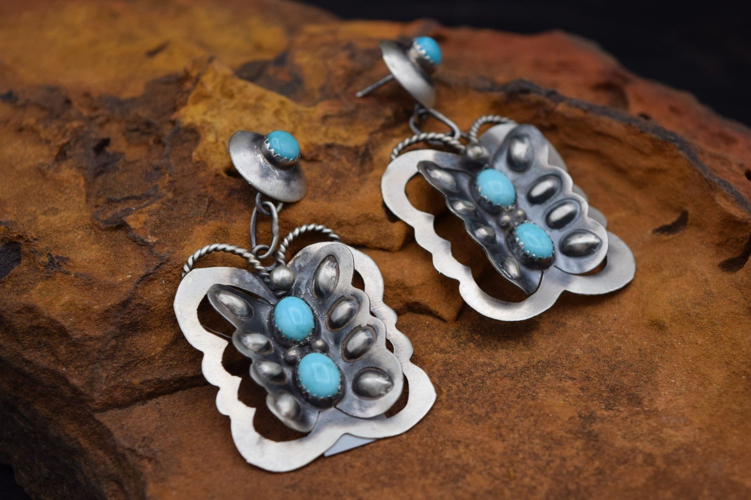 TURQUOISE BUTTERFLY EARRINGS