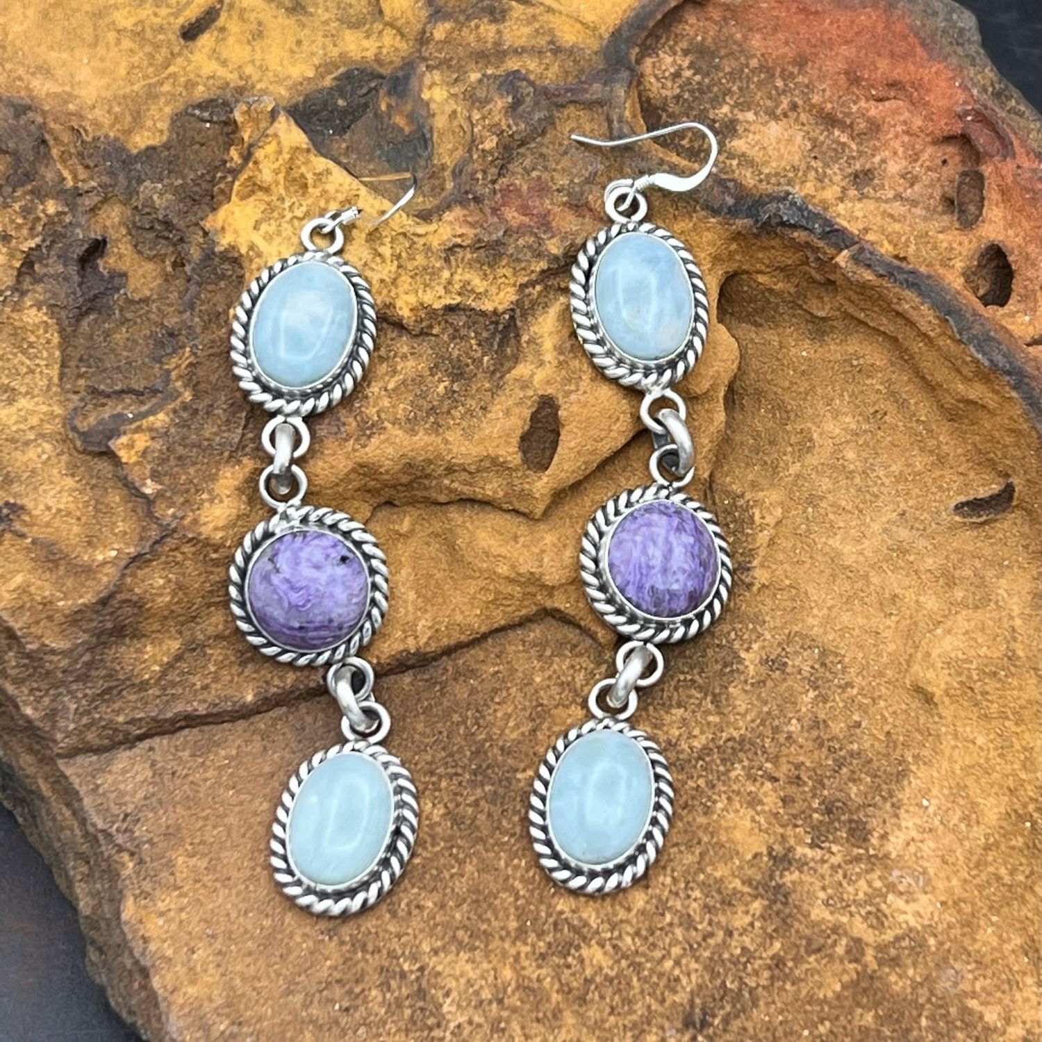 LARIMAR - CHARIOTTE EARRINGS