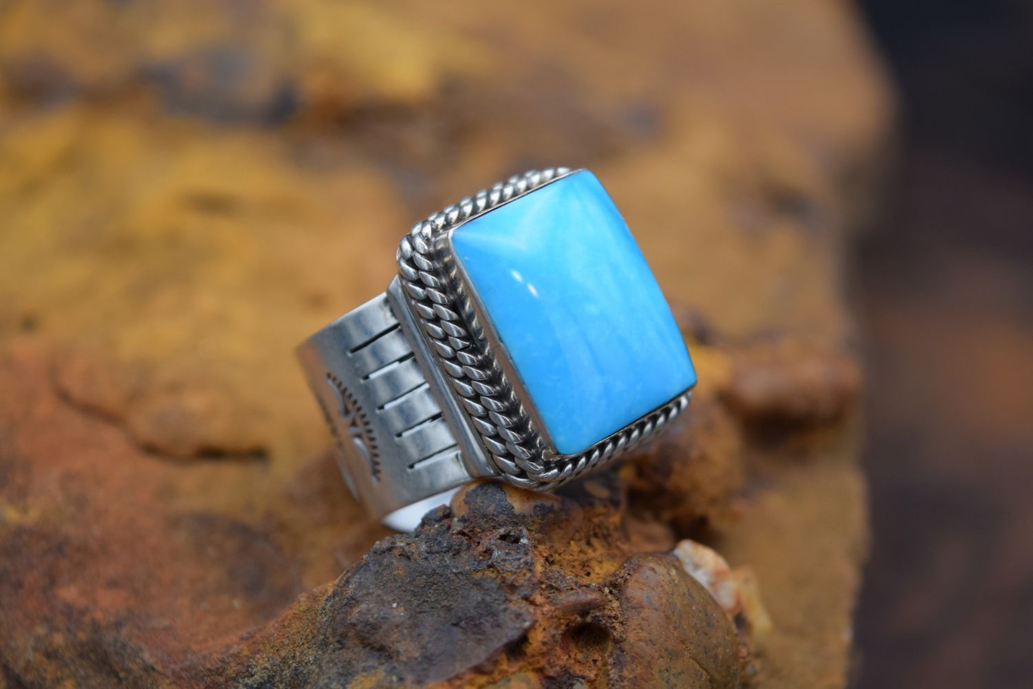 TURQUOISE SQUARE RING [Size: 13]