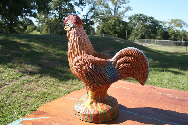 Ceramic Rooster Planter - Medium