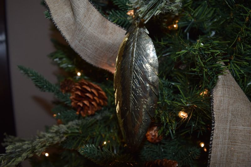 &quot;Eagle Feather&quot; Red Brass Ornament