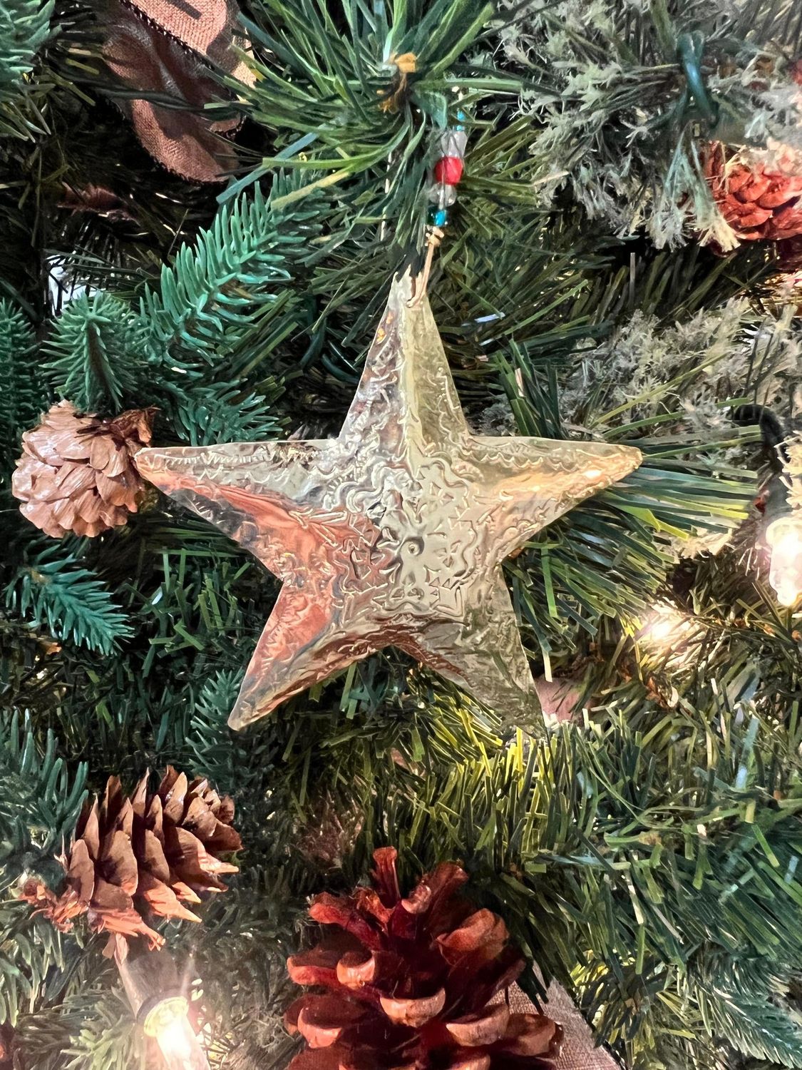 &quot;Morning Star&quot; Red Brass Ornament