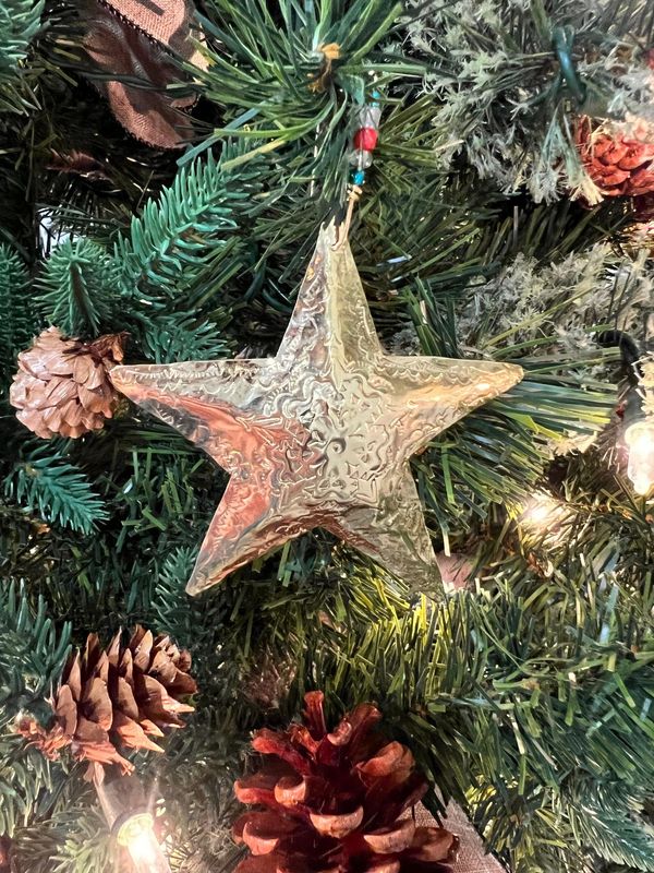 &quot;Morning Star&quot; Red Brass Ornament