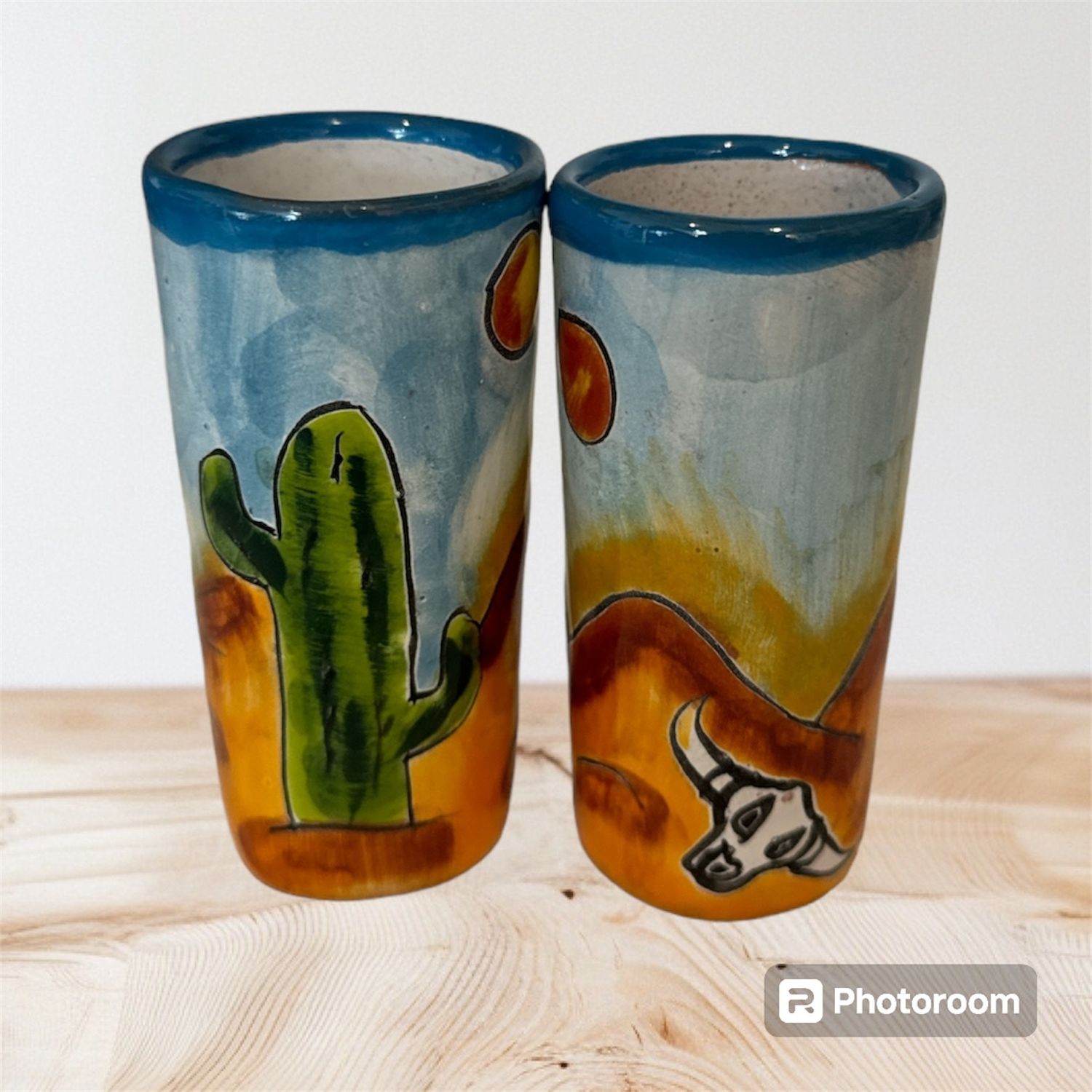 Cactus &amp; Cow Skull Shot Glass