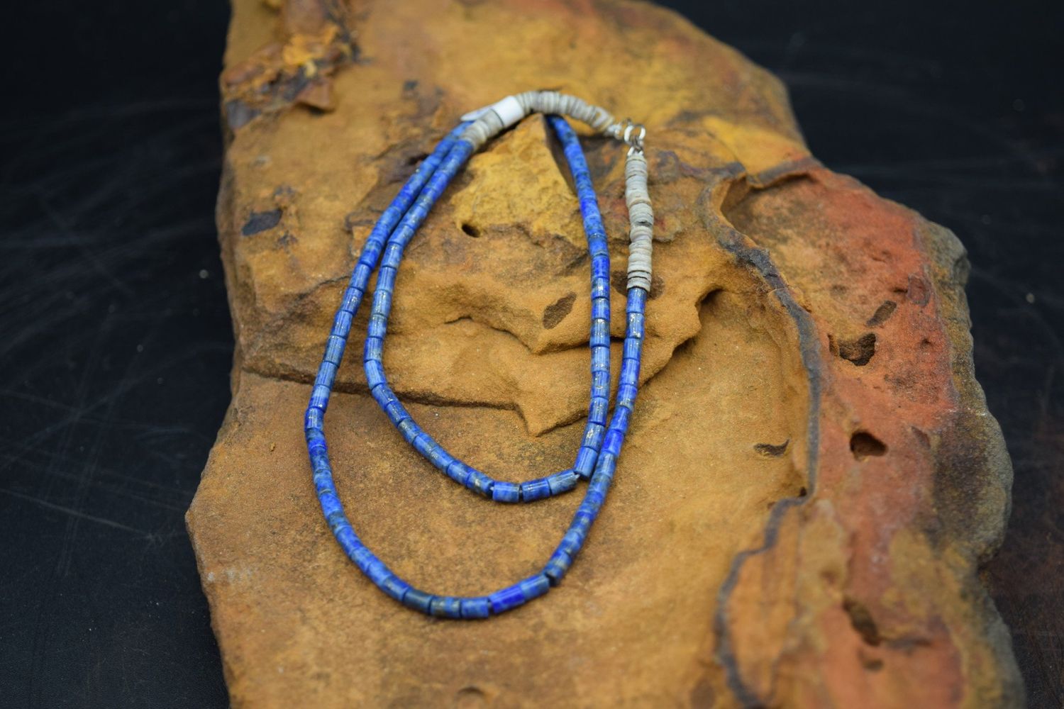 BLUE HESHI 18&quot; NECKLACE