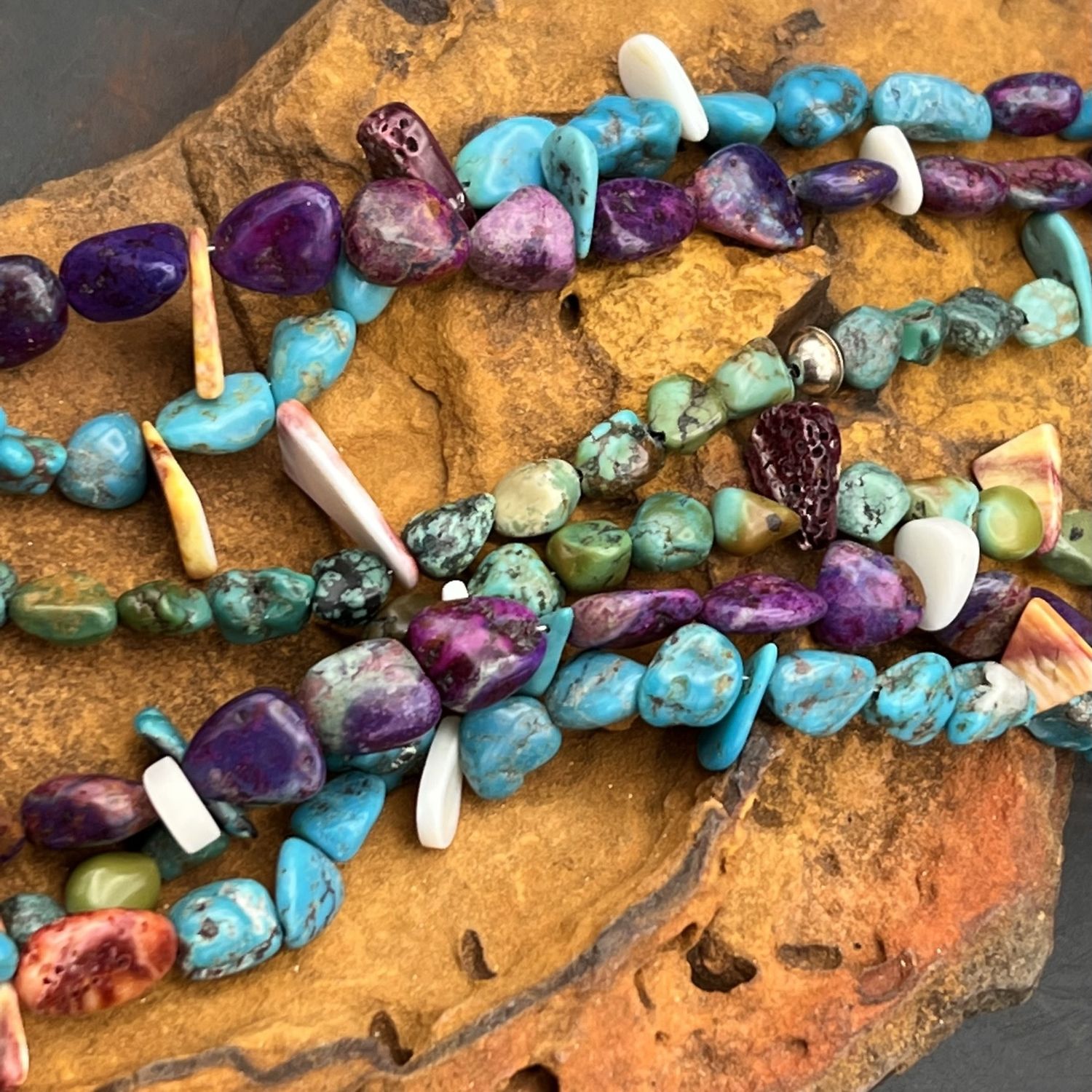 Lavina Becenti 3 Strand Turquoise