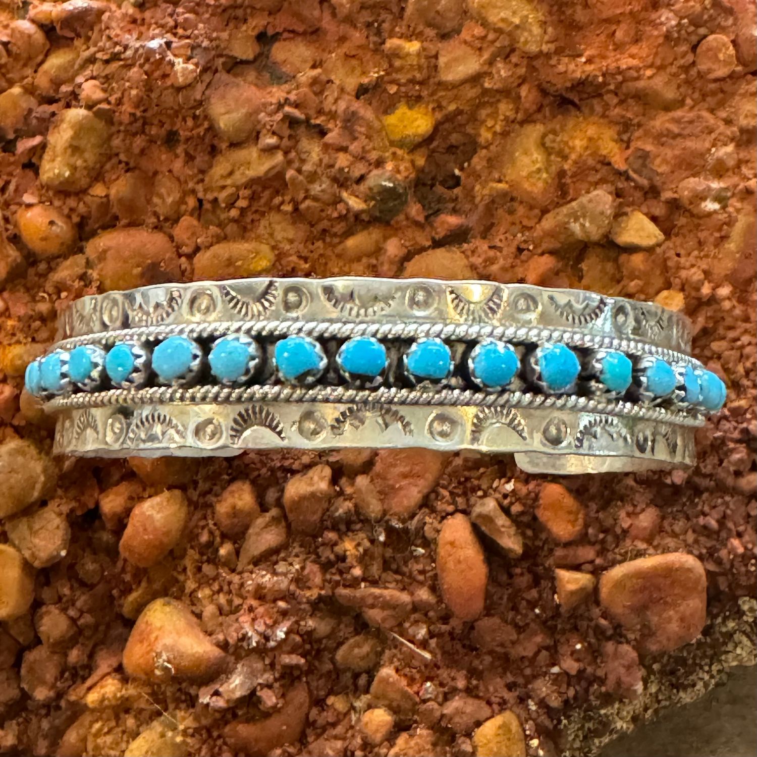 J PUKESTINE sleeping beauty cuff  6.75&quot;