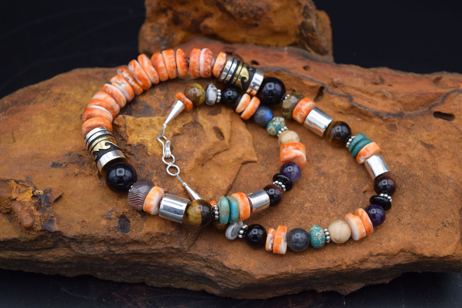 ROSITA SINGER ORANGE NECKLACE 20&quot;