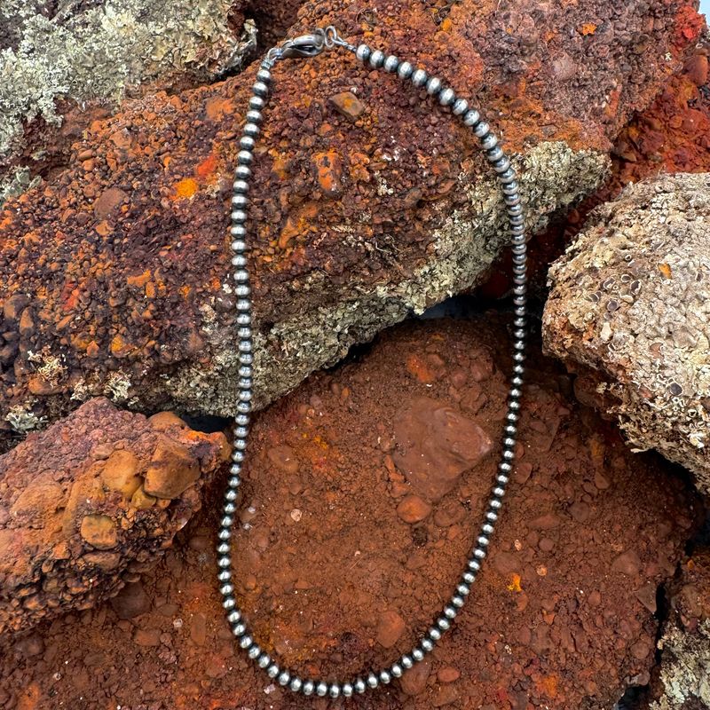 3MM NAVAJO PEARL NECKLACE 16&quot;