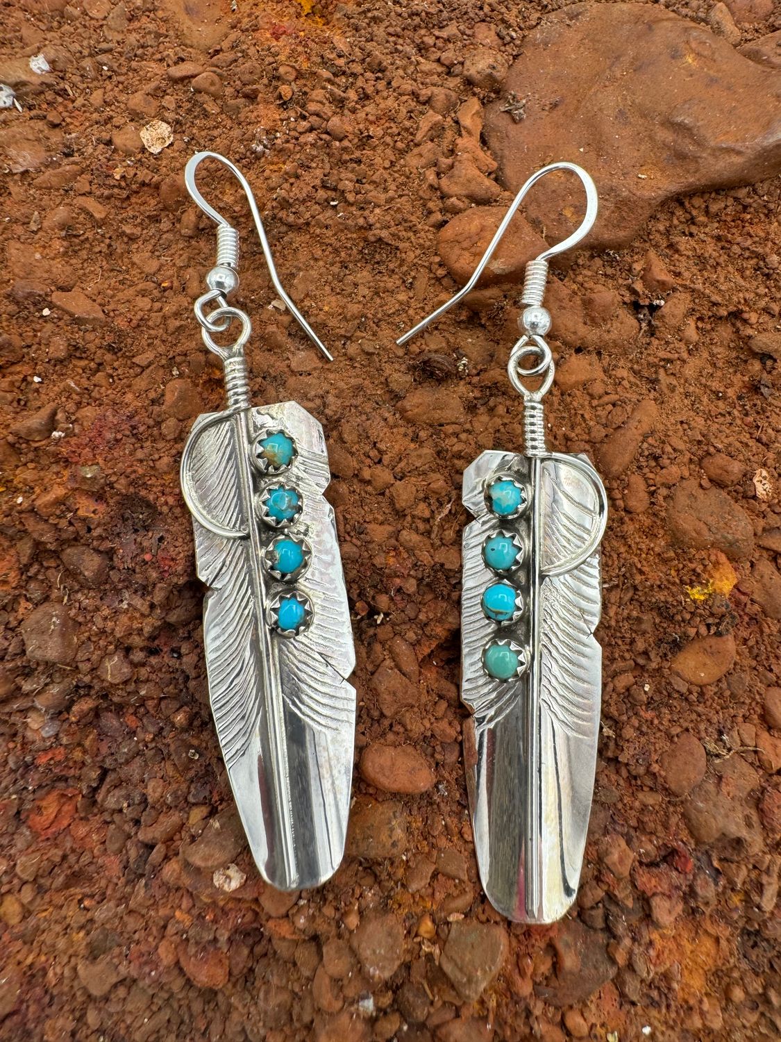SILVER FEATHER EARRINGS