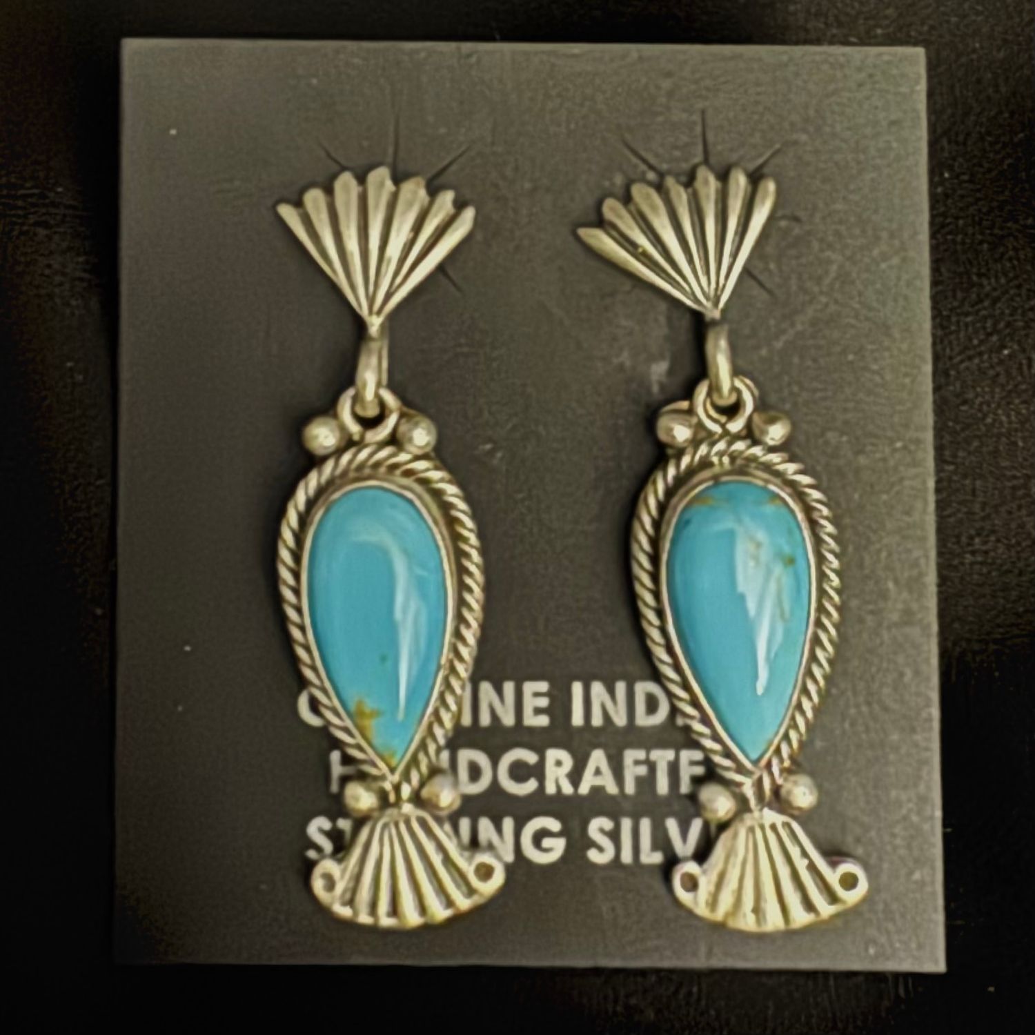 TURQUOISE TEARDROP EARRINGS