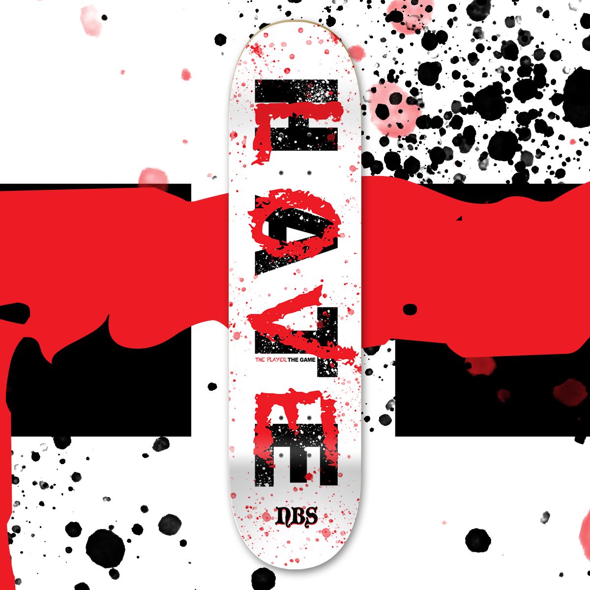 "LOVE OVER HATE" Team Pro Model Skateboard [White]