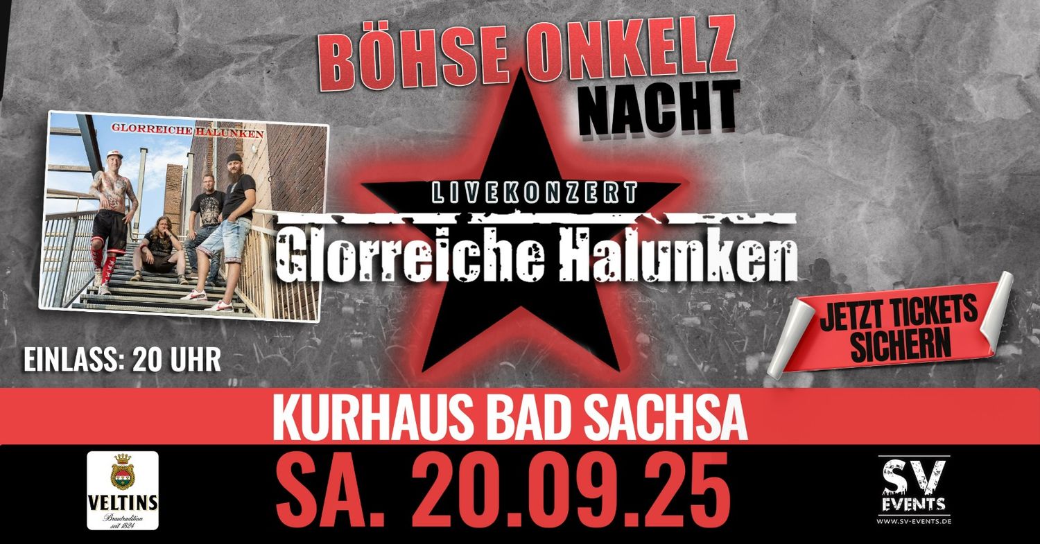Vorverkaufsticket BÖHSE ONKELZ NACHT @ Bad Sachsa Kurhaus!