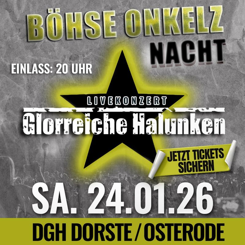 Tischreservierung I 6 Pers. + Drinks | 24.01.26 I ONKELZ NACHT Tischreservierung I 6 Pers. + Drinks | 24.01.26 I ONKELZ NACHT