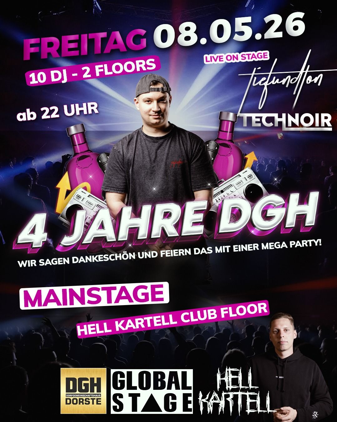 EARLY BIRD ! 100 TICKETS ! 4 JAHRE DGH - DORSTE FEIERT ! EARLY BIRD ! 100 TICKETS ! 4 JAHRE DGH - DORSTE FEIERT !