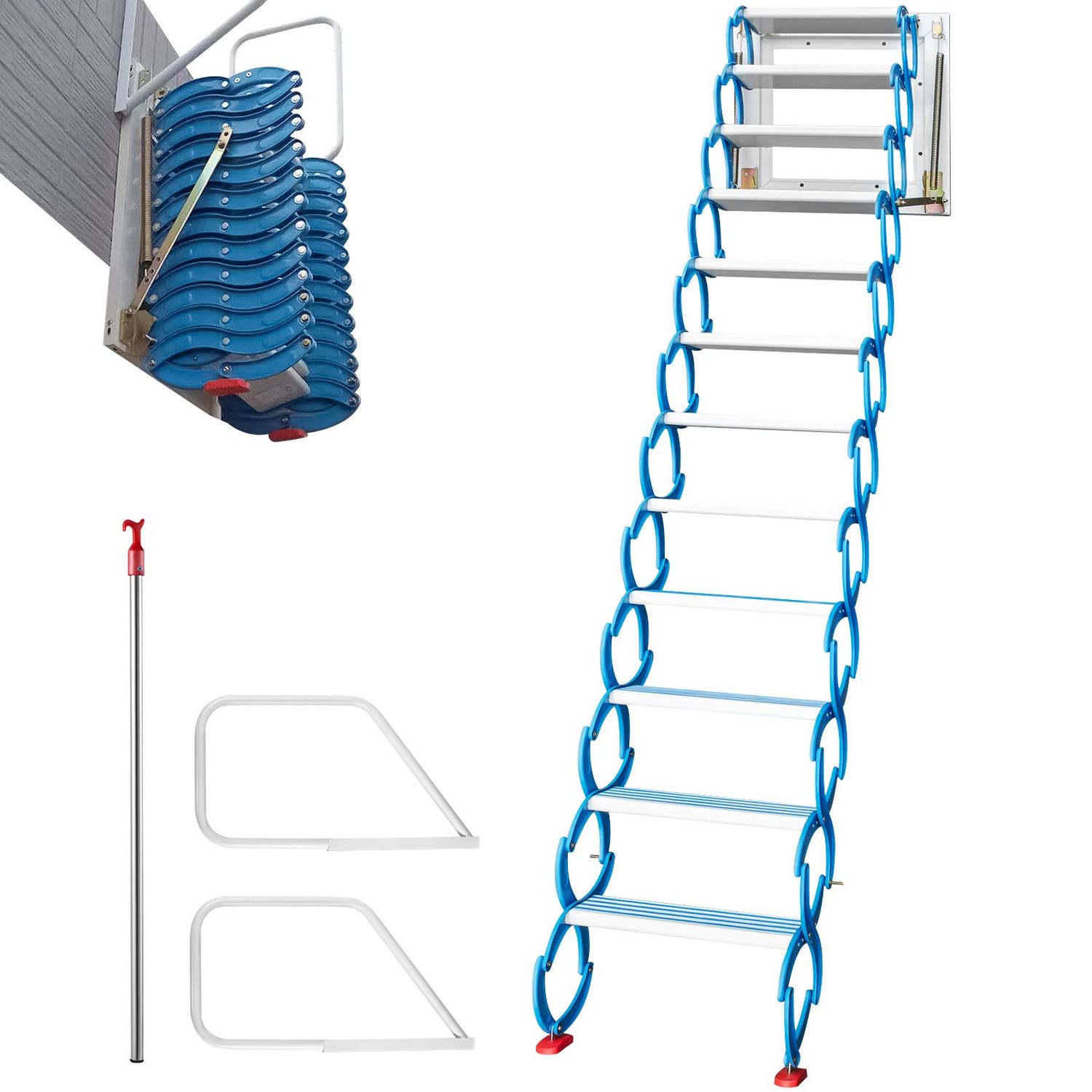 Attic Steps Pull Down Attic Stairs 12 Steps Pulldown Attic Stairs Blue