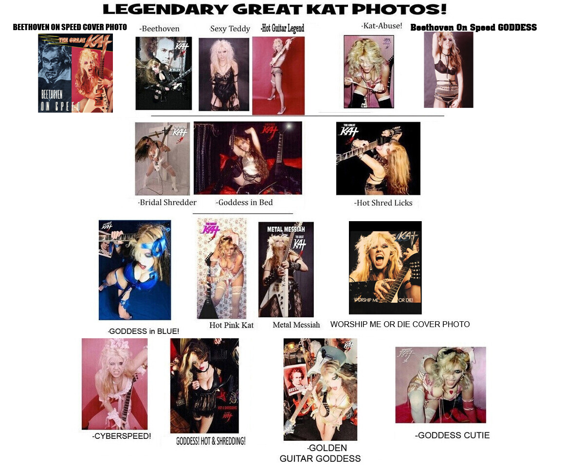 METAL SPECIAL! METAL LEGEND THE GREAT KAT! Choose a LEGENDARY GREAT KAT PHOTO! Personalized Autographed 8x10 HOT KAT Glossy Color Photo! (Signed to Customer's Name)