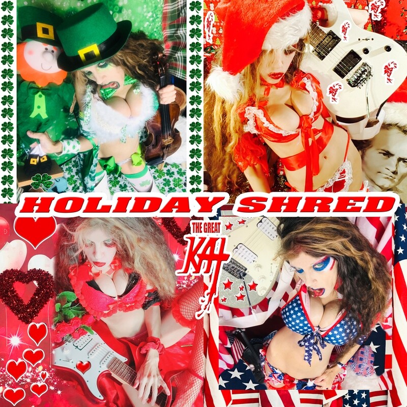 &quot;HOLIDAY SHRED&quot; NEW 20-SONG CD HOLIDAY SHRED/CLASSICAL ALBUM (25 Min) by THE GREAT KAT! PERSONALIZED AUTOGRAPHED by GREAT KAT to Customer! With DANNY BOY, STAR-SPANGLED BANNER, METAL &amp; MORE HOLIDAY!