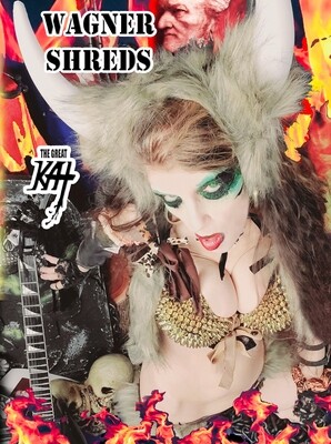 “WAGNER SHREDS" NEW 12-VIDEO DVD (16 Min) DVD By The Great Kat! Feat. Wagner’s The Ring, Rossini’s Figaro, Vivaldi’s Double Guitar, Bach’s Slumber & MORE! PERSONALIZED AUTOGRAPHED by THE GREAT KAT