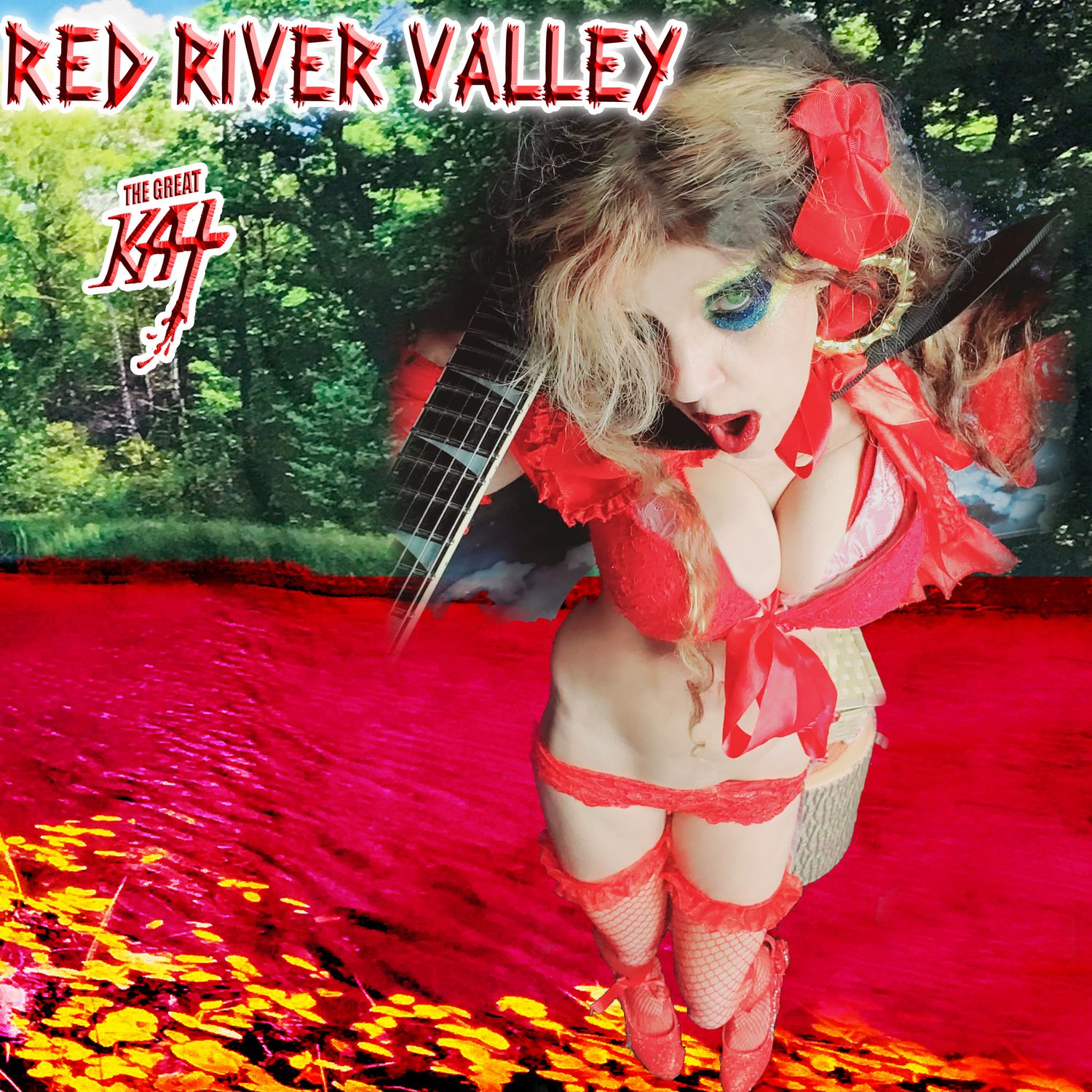 "RED RIVER VALLEY"! HOT KAT 8x10 Glossy Color Photo! Personalized Autographed by THE GREAT KAT!
