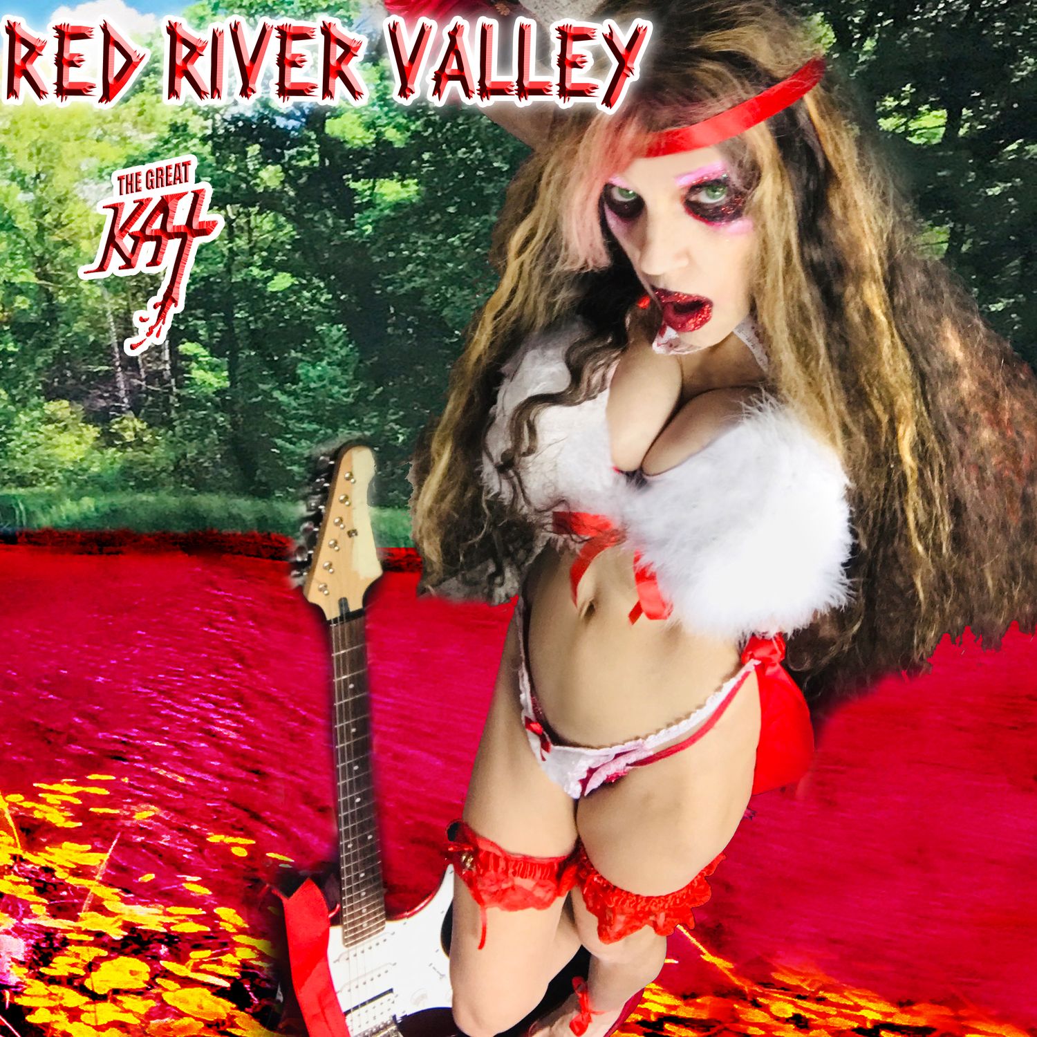 "RED RIVER VALLEY"!! HOT KAT 8x10 Glossy Color Photo! Personalized Autographed by THE GREAT KAT!