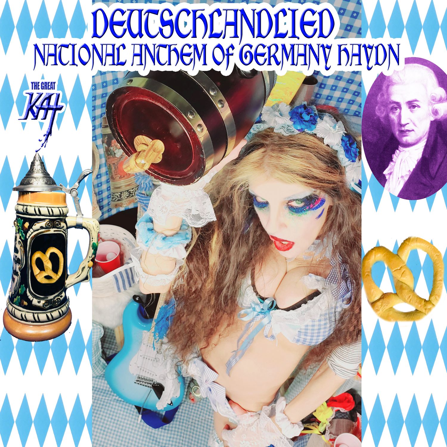&quot;Deutschlandlied National Anthem Of Germany Haydn&quot;! HOT KAT 8x10 Glossy Color Photo! Personalized Autographed by THE GREAT KAT!