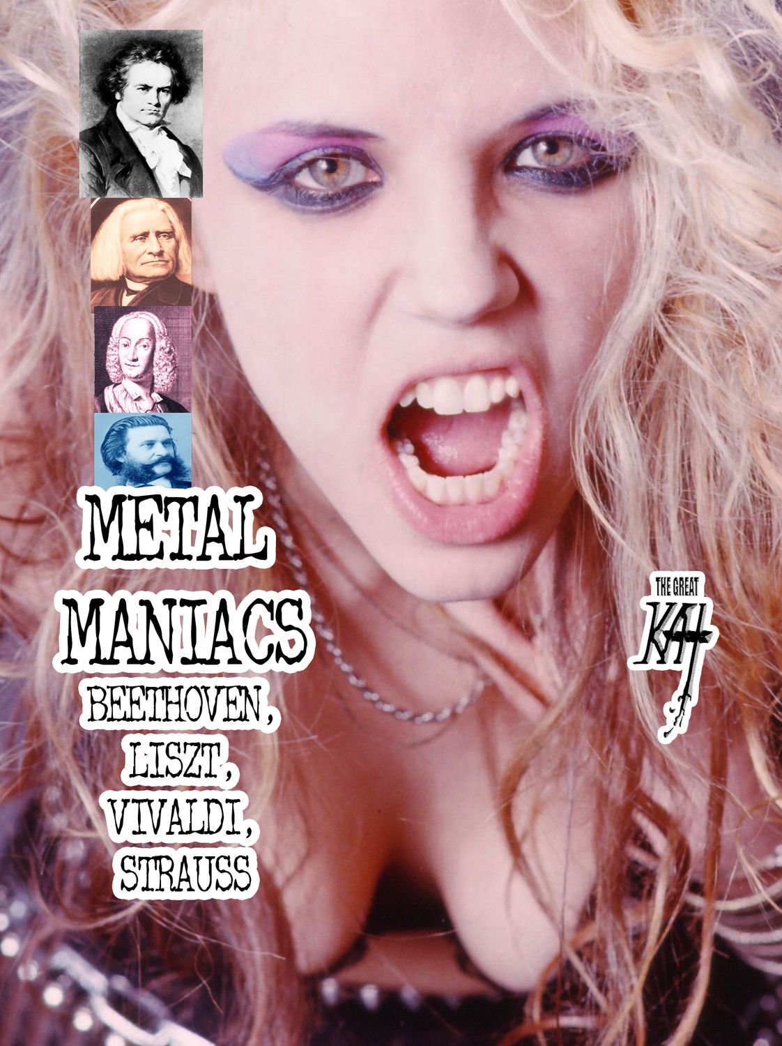 NEW DVD! “METAL MANIACS BEETHOVEN, LISZT, VIVALDI, STRAUSS” NEW 35 VIDEO GREAT KAT DVD (52 min.) Feat. “Bach’s Toccata And Fugue”, “Witches’ Sabbath”, Beethoven, Bach &amp; MORE! Signed by The Great Kat!