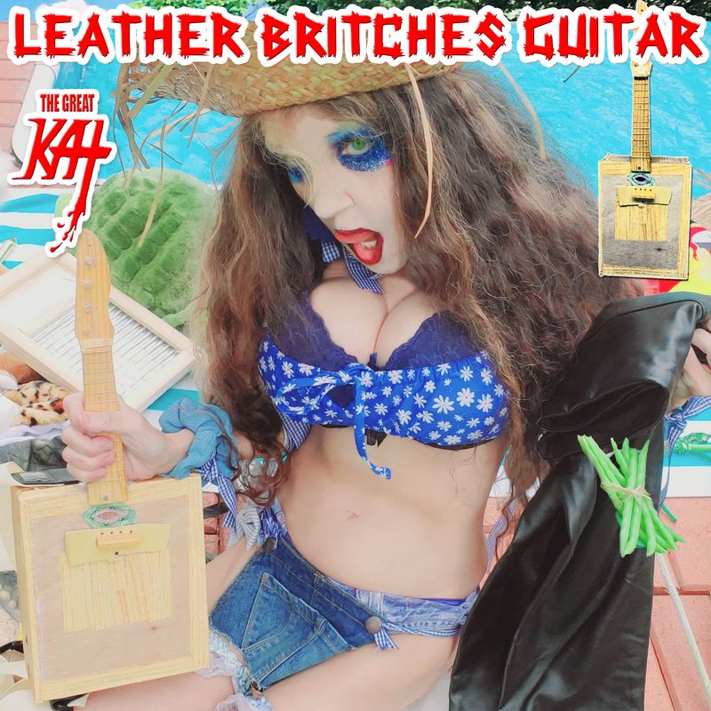 PHOTO TAKEN ON 7/23/25! LEATHER BRITCHES GUITAR!! HOT KAT 8x10 Glossy Color Photo! Personalized Autographed by THE GREAT KAT!!