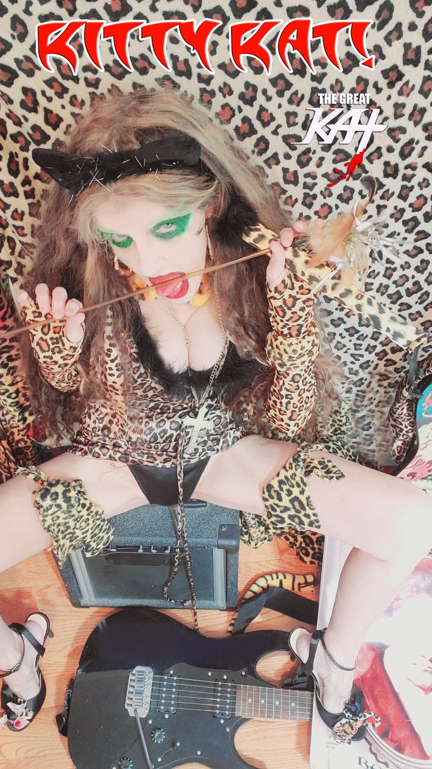 "KITTY KAT!" KAT PHOTO TAKEN TODAY 10/25/25 at "BEETHOVEN" ALBUM PROMO SHOOT! HOT KAT 8x10 Glossy Color Photo! Personalized Autographed by THE GREAT KAT!! "KITTY KAT!" KAT PHOTO TAKEN TODAY 10/25/25 at "BEETHOVEN" ALBUM PROMO SHOOT! HOT KAT 8x10 Glossy Color Photo! Personalized Autographed by THE GREAT KAT!!