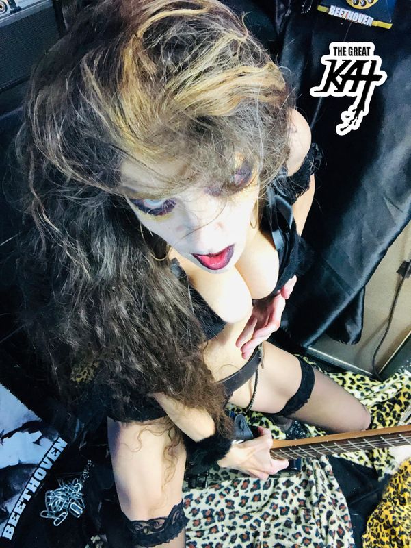 Photo taken TODAY 12/22/25 at “METAL MANIACS BEETHOVEN, LISZT, VIVALDI, STRAUSS” Promo "METAL MANIAC" HOT KAT 8x10 Glossy Color Photo! Personalized Autographed by THE GREAT KAT!!